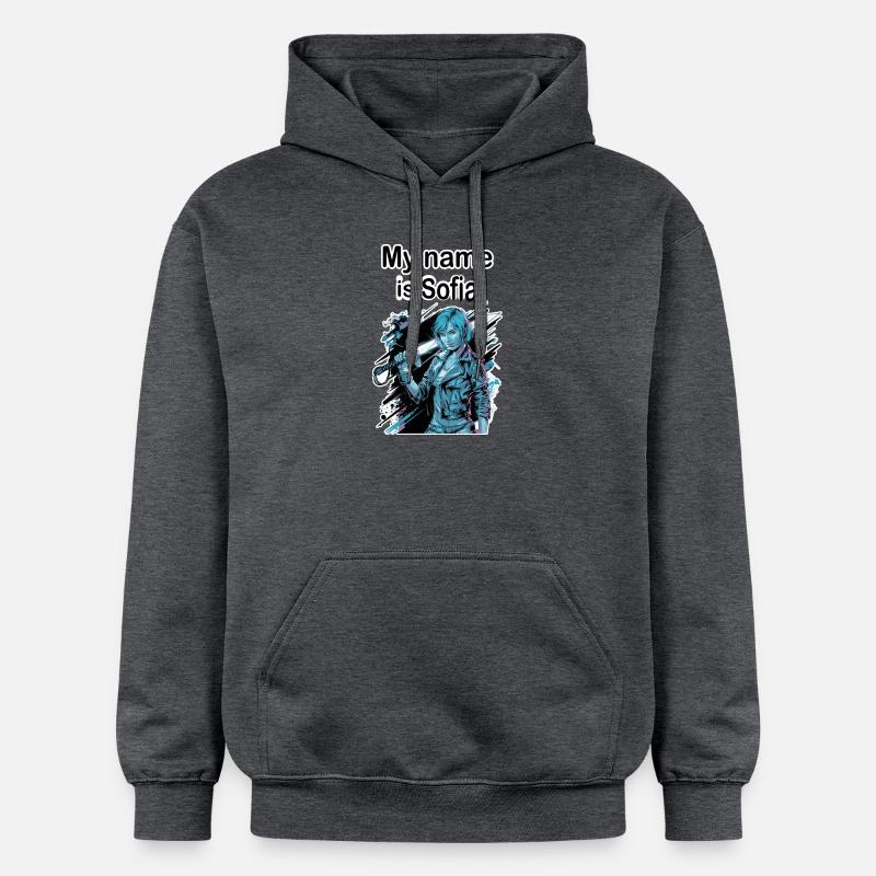 My name is Sofia 2026 - Sweat à capuche Softstyle® Gildan Unisexe - gris foncé chiné