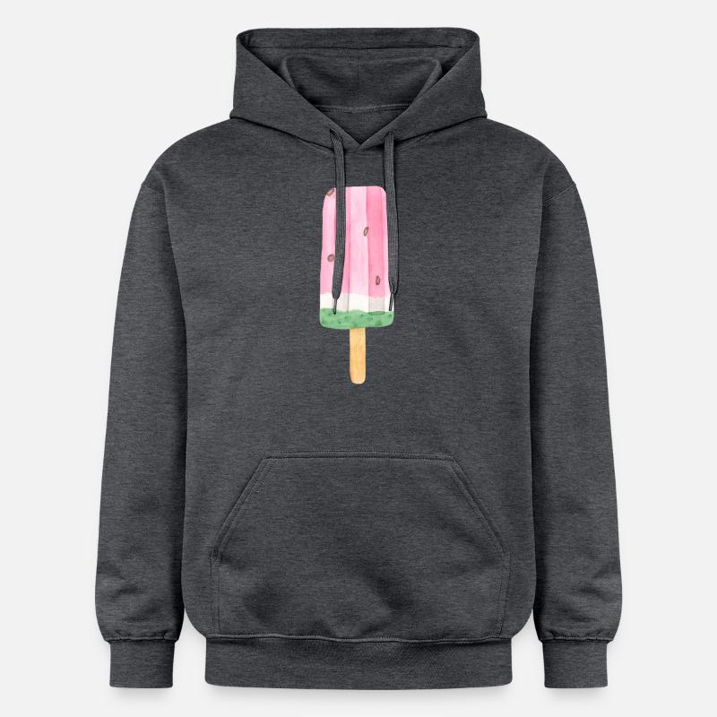Glace pastèque - Sweat à capuche Softstyle® Gildan Unisexe - gris foncé chiné