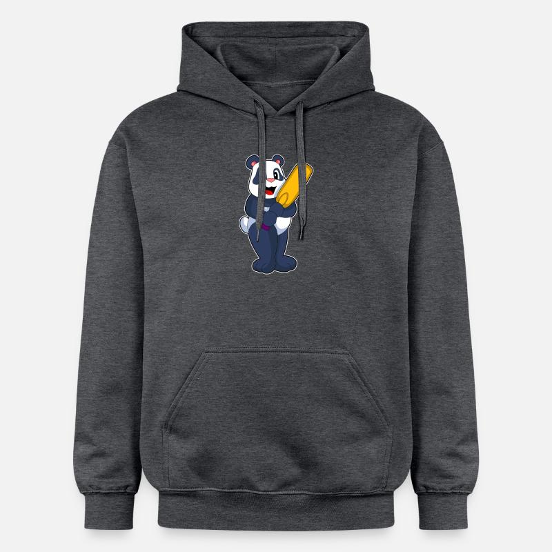 Panda Cricket Cricket Bat - Sweat à capuche Softstyle® Gildan Unisexe - gris foncé chiné