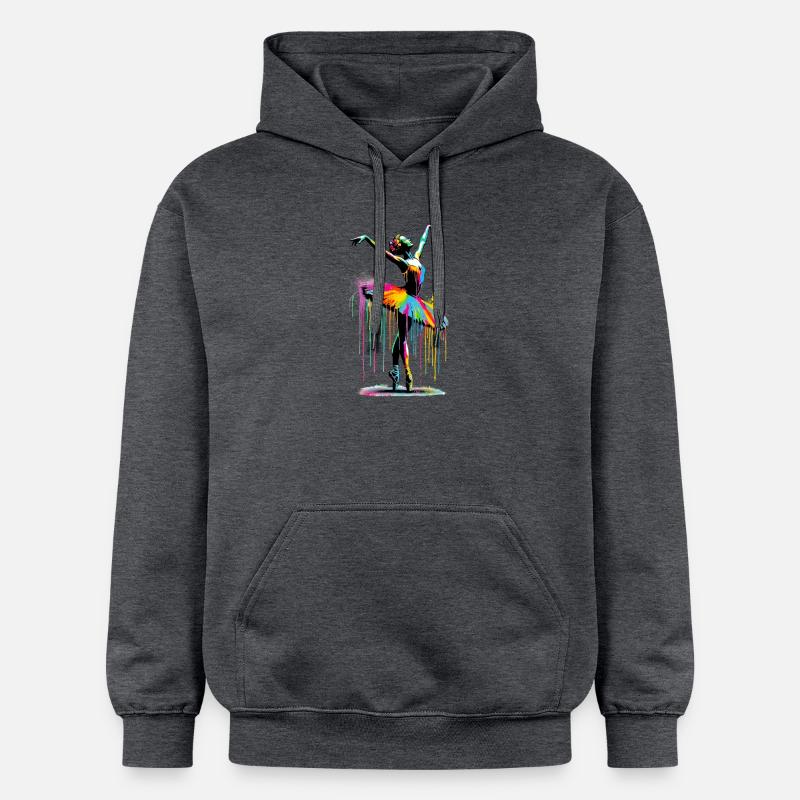 Danseuse de ballet avec tutu - Sweat à capuche Softstyle® Gildan Unisexe - gris foncé chiné