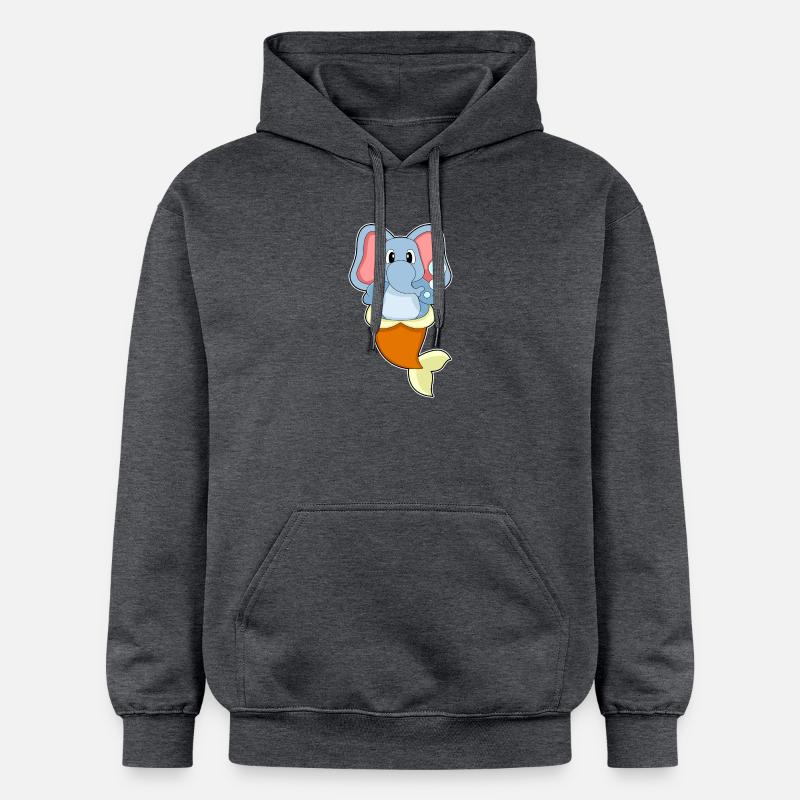 Sirène éléphant - Sweat à capuche Softstyle® Gildan Unisexe - gris foncé chiné
