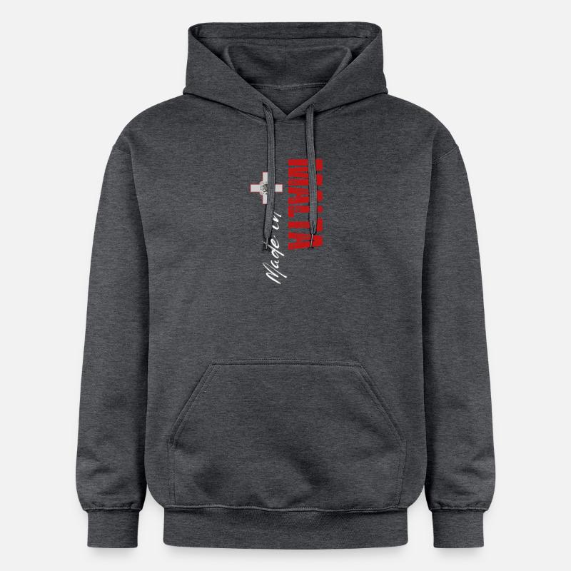 Fabriqué à Malte, conception verticale - Sweat à capuche Softstyle® Gildan Unisexe - gris foncé chiné