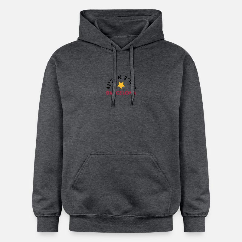 Barcelone - Sweat à capuche Softstyle® Gildan Unisexe - gris foncé chiné