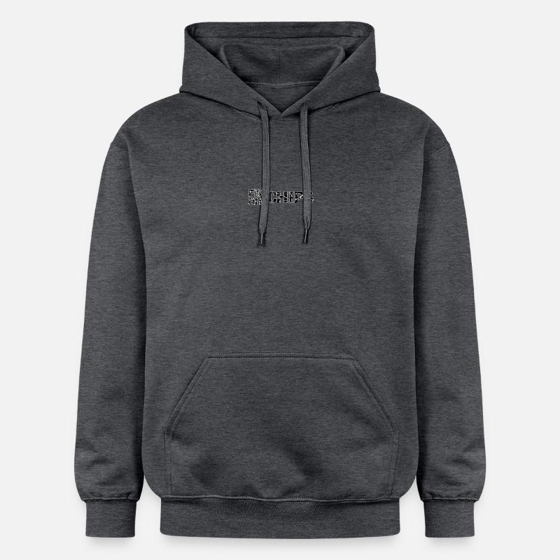 Fish and Chips Rétro Râpeuse - Sweat à capuche Softstyle® Gildan Unisexe - gris foncé chiné