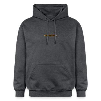 Time for Crime - Gildan Unisex Softstyle® Midweight Hoodie - Dunkelgrau meliert - Vorne - Marisol (170cm) & Nik (191cm)