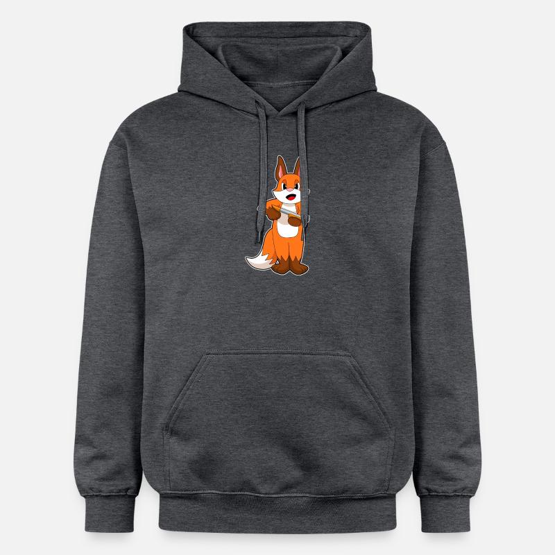 Fox Fusil de chasse - Sweat à capuche Softstyle® Gildan Unisexe - gris foncé chiné