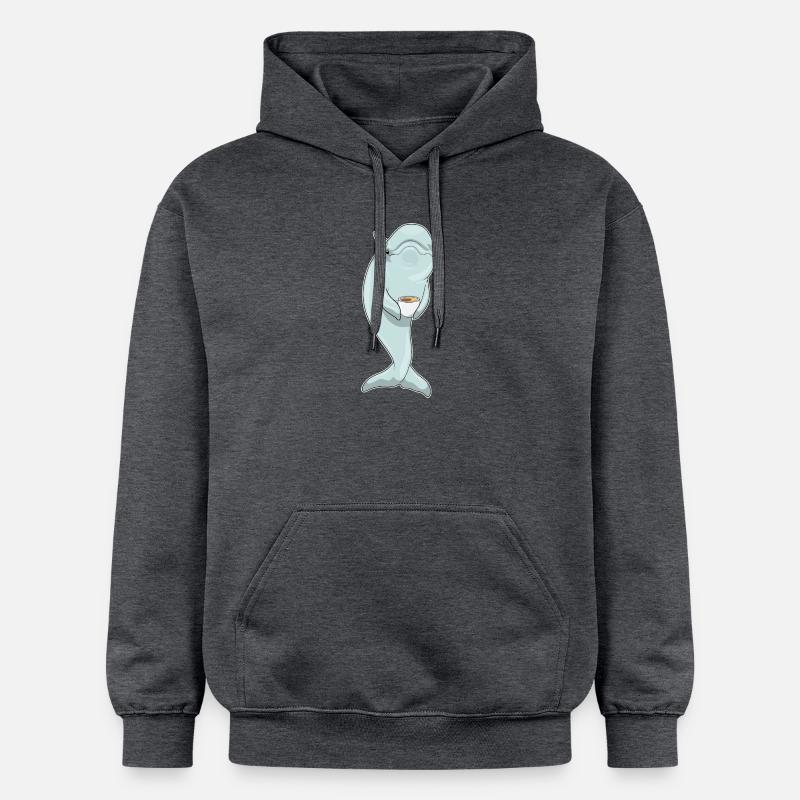 Café Dolphin - Sweat à capuche Softstyle® Gildan Unisexe - gris foncé chiné