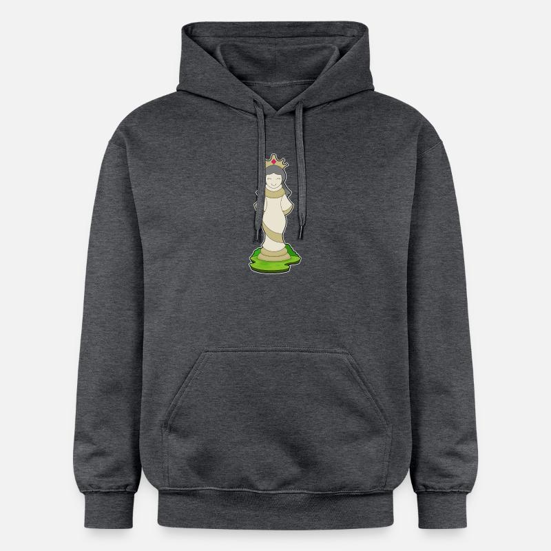 Pièce d’échecs Queen Chess - Sweat à capuche Softstyle® Gildan Unisexe - gris foncé chiné