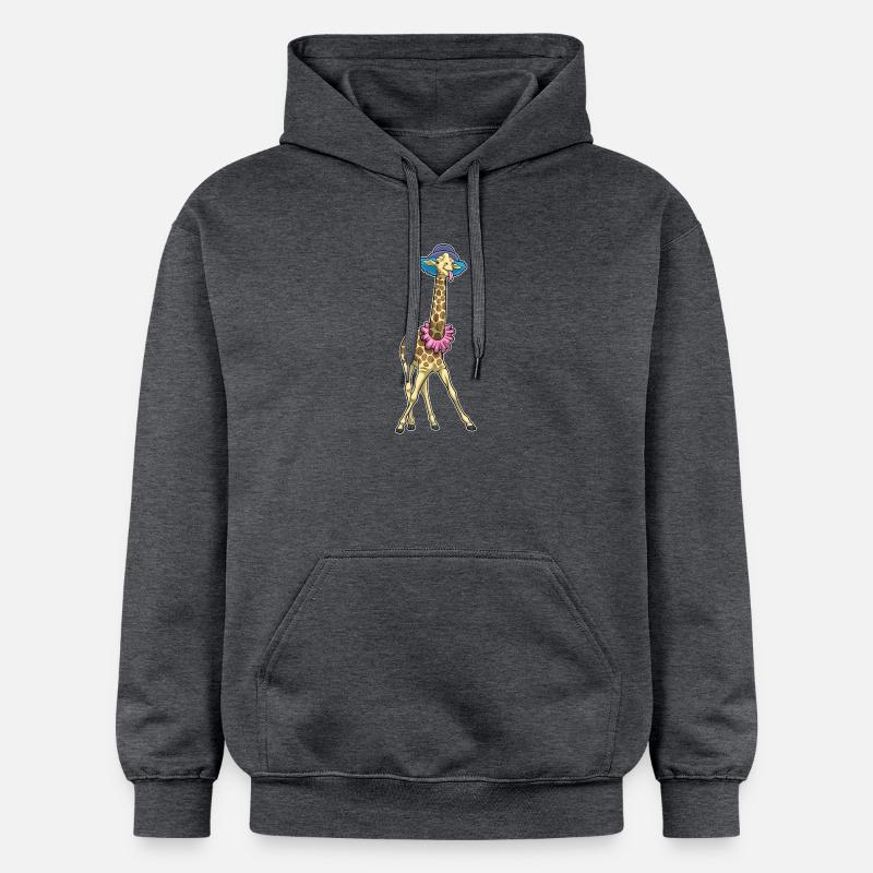 Clown girafe - Sweat à capuche Softstyle® Gildan Unisexe - gris foncé chiné