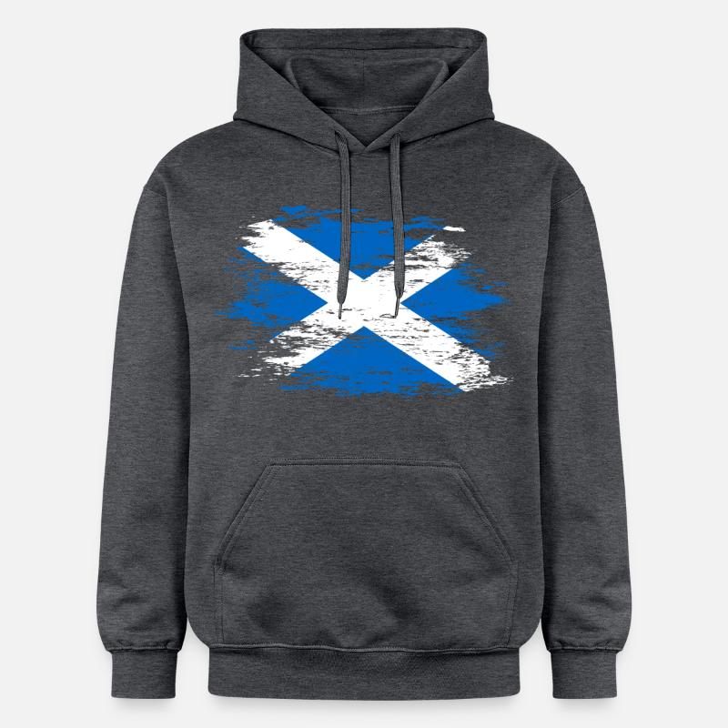 Drapeau de l’Écosse utilisé - Sweat à capuche Softstyle® Gildan Unisexe - gris foncé chiné