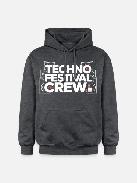 Techno Festival Crew – Techo Party Outfit - Gildan Unisex Softstyle® Midweight Hoodie - dark heather grey