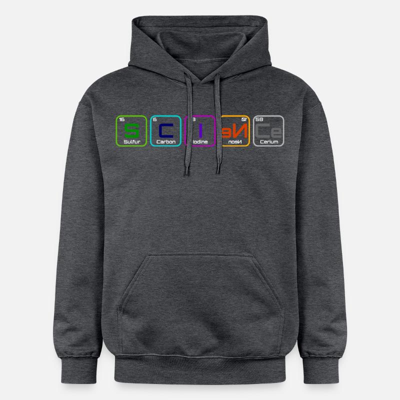 "Science" avec les élements - Sweat à capuche Softstyle® Gildan Unisexe - gris foncé chiné
