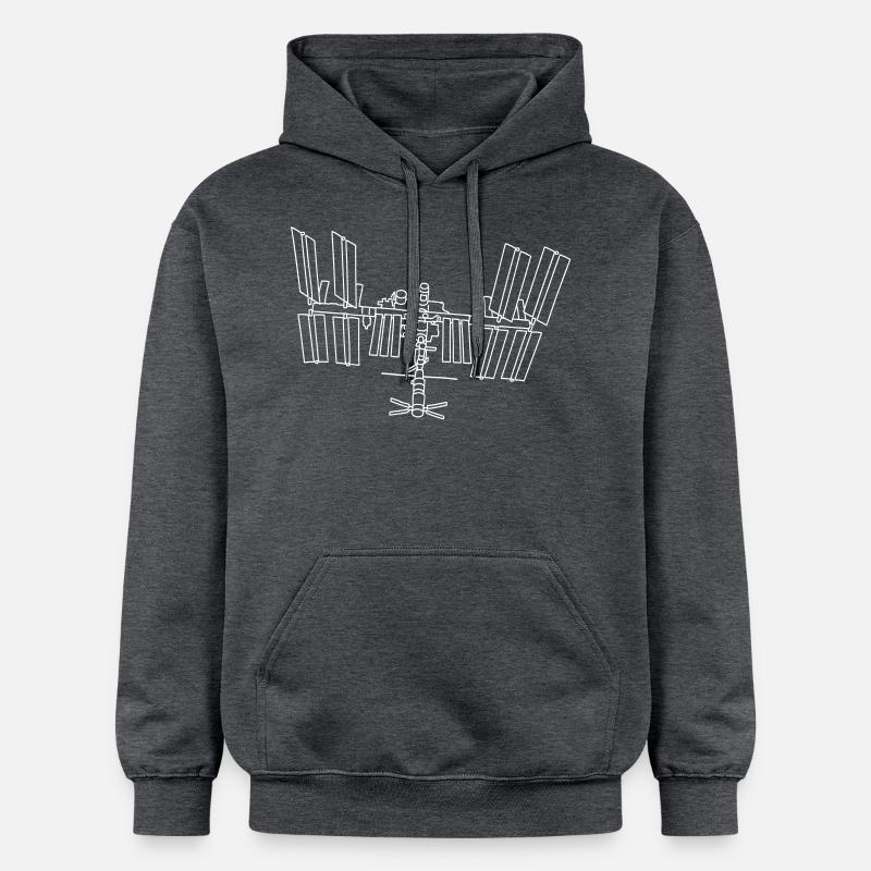 Station spatiale ISS - Sweat à capuche Softstyle® Gildan Unisexe - gris foncé chiné