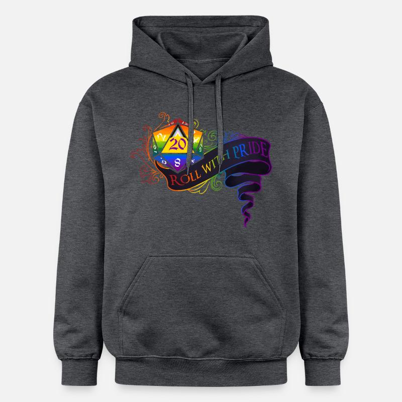 Roll with PRIDE again ! - Sweat à capuche Softstyle® Gildan Unisexe - gris foncé chiné