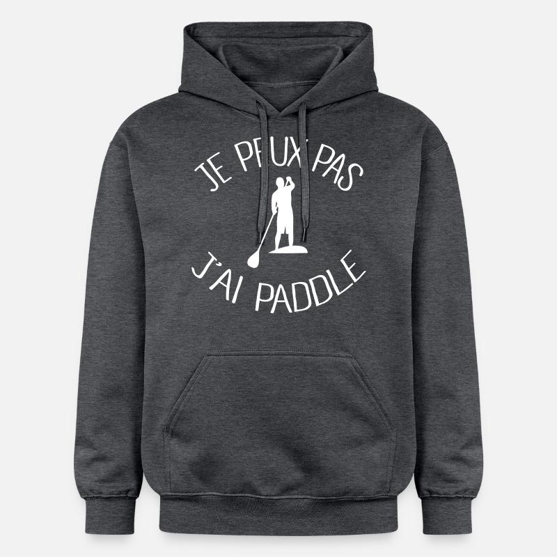 Je peux pas j'ai Paddle - Sweat à capuche Softstyle® Gildan Unisexe - gris foncé chiné