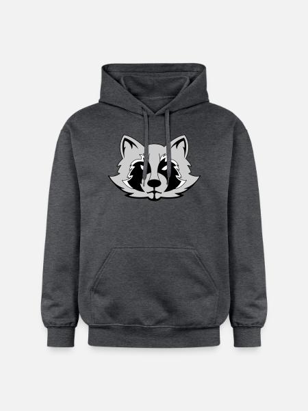 Waschbär - Gildan Unisex Softstyle® Midweight Hoodie - Dunkelgrau meliert