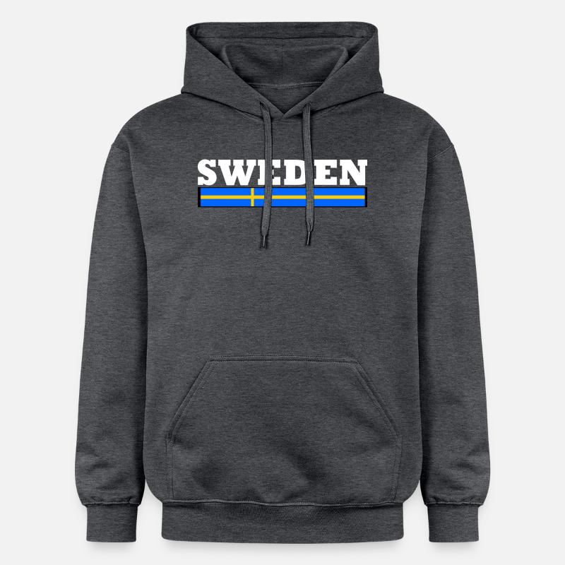 Drapeau suède - Sweat à capuche Softstyle® Gildan Unisexe - gris foncé chiné