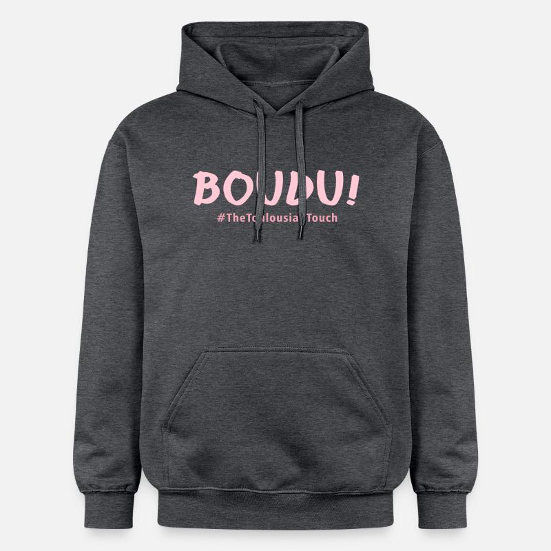 Boudu !! - Sweat à capuche Softstyle® Gildan Unisexe - gris foncé chiné