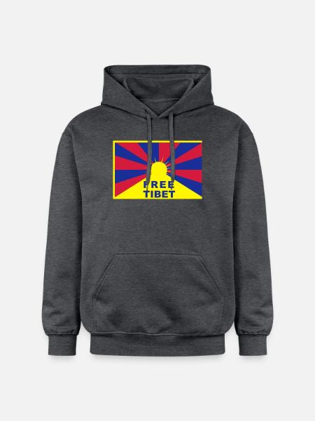 Free Tibet - Gildan Unisex Softstyle® Midweight Hoodie - dark heather grey