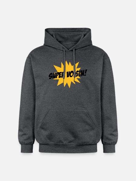 Super Voisin ! - Sweat à capuche Softstyle® Gildan Unisexe - gris foncé chiné