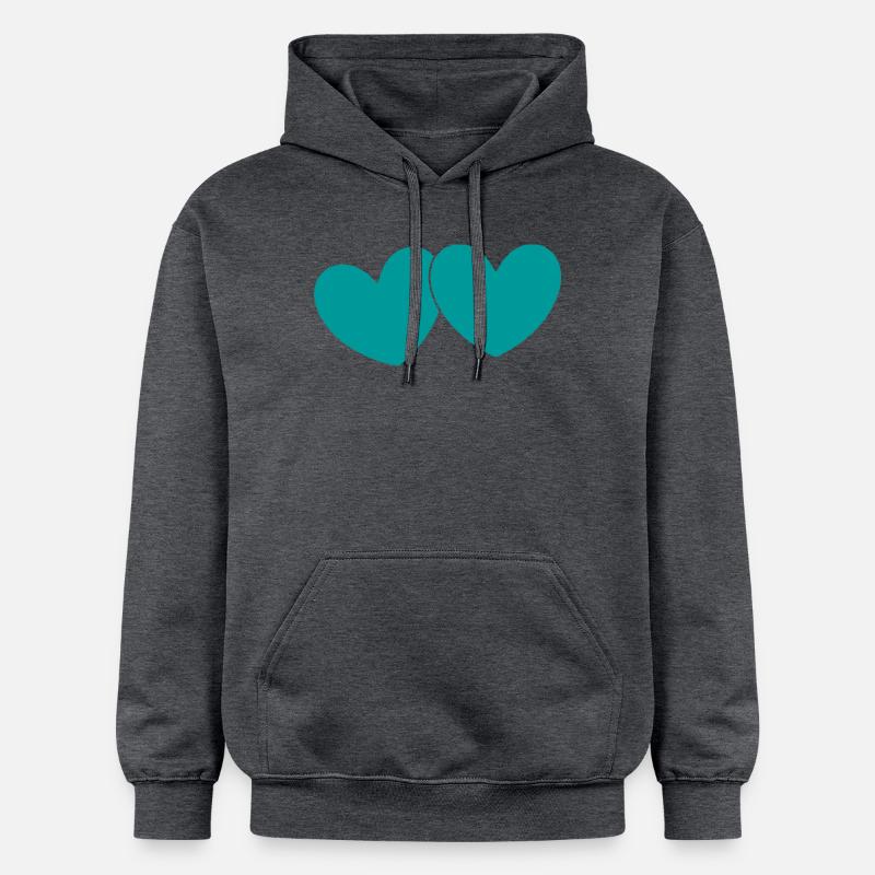 Saint-Valentin, Saint-Valentin, Saint-Valentin - Sweat à capuche Softstyle® Gildan Unisexe - gris foncé chiné