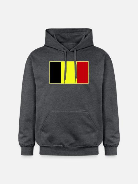 Anpassbare dreifarbige Flagge - Gildan Unisex Softstyle® Midweight Hoodie - Dunkelgrau meliert