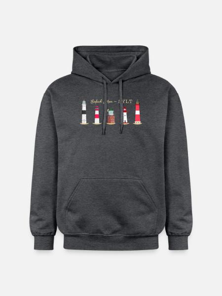 Sylter Leuchttürme - Gildan Unisex Softstyle® Midweight Hoodie - Dunkelgrau meliert