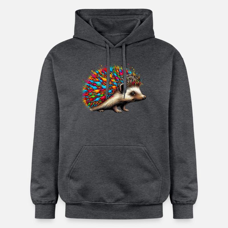 Hérisson - Sweat à capuche Softstyle® Gildan Unisexe - gris foncé chiné