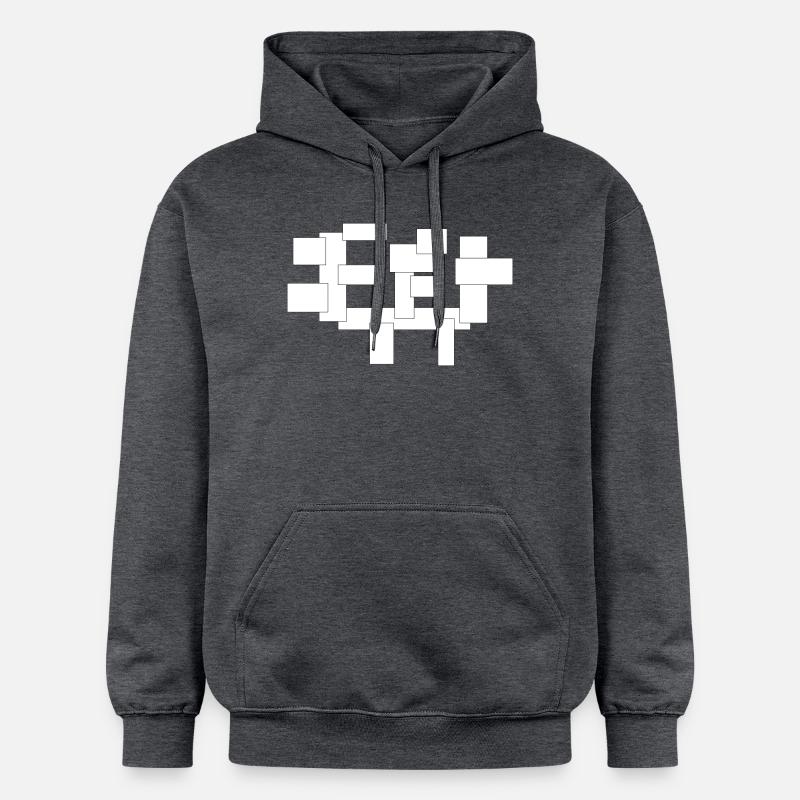 rectangles simplement des carrés en composition - Sweat à capuche Softstyle® Gildan Unisexe - gris foncé chiné