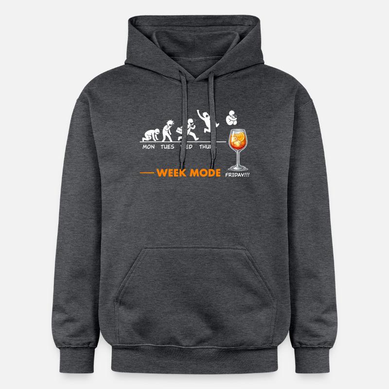 Vivement le week-end - humour Spritz - Sweat à capuche Softstyle® Gildan Unisexe - gris foncé chiné