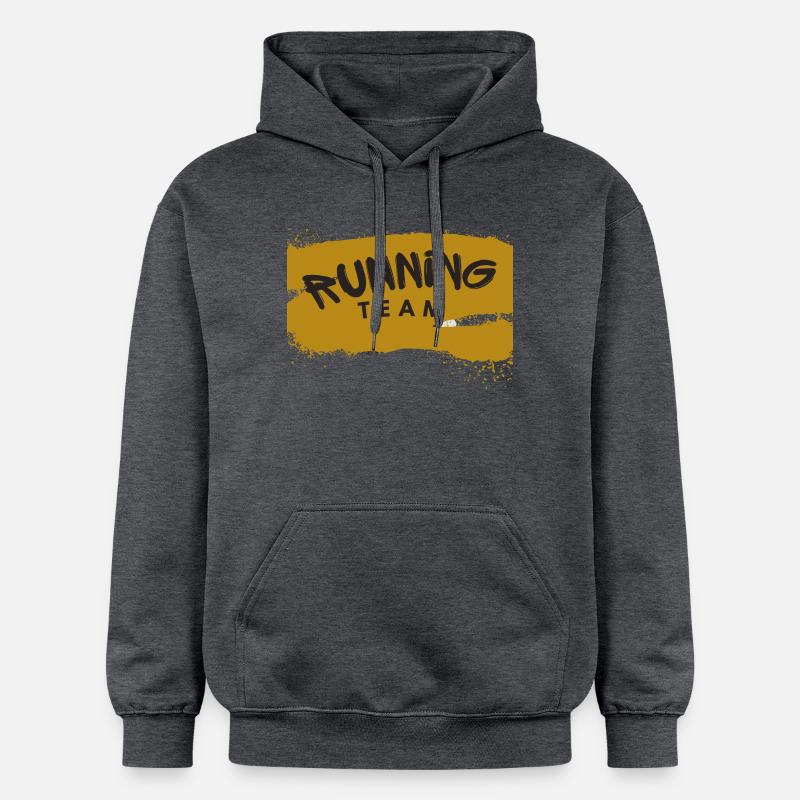 Équipe de course - Sweat à capuche Softstyle® Gildan Unisexe - gris foncé chiné