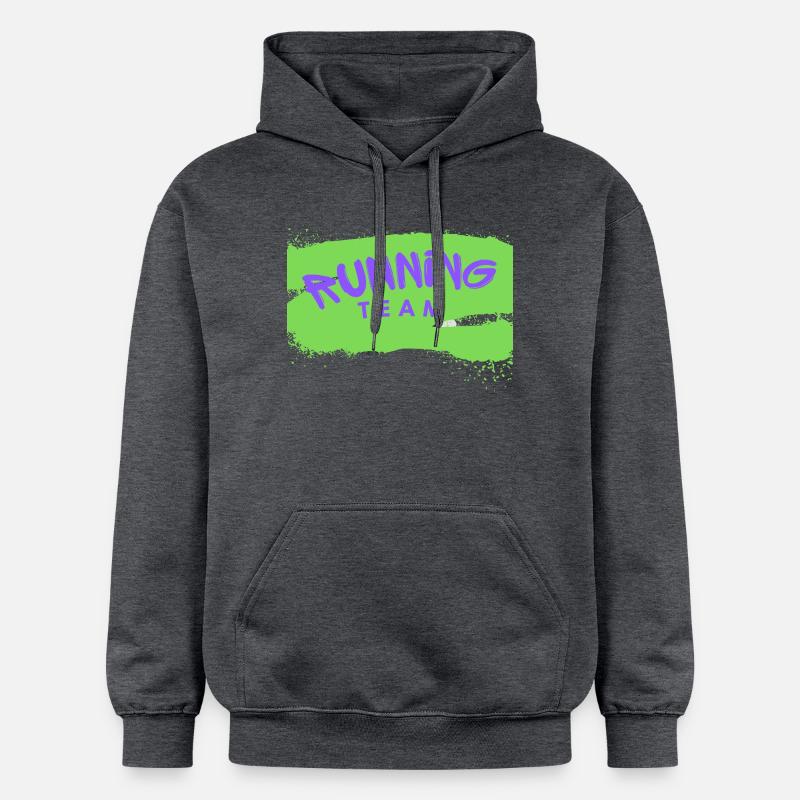 Équipe de course - Sweat à capuche Softstyle® Gildan Unisexe - gris foncé chiné