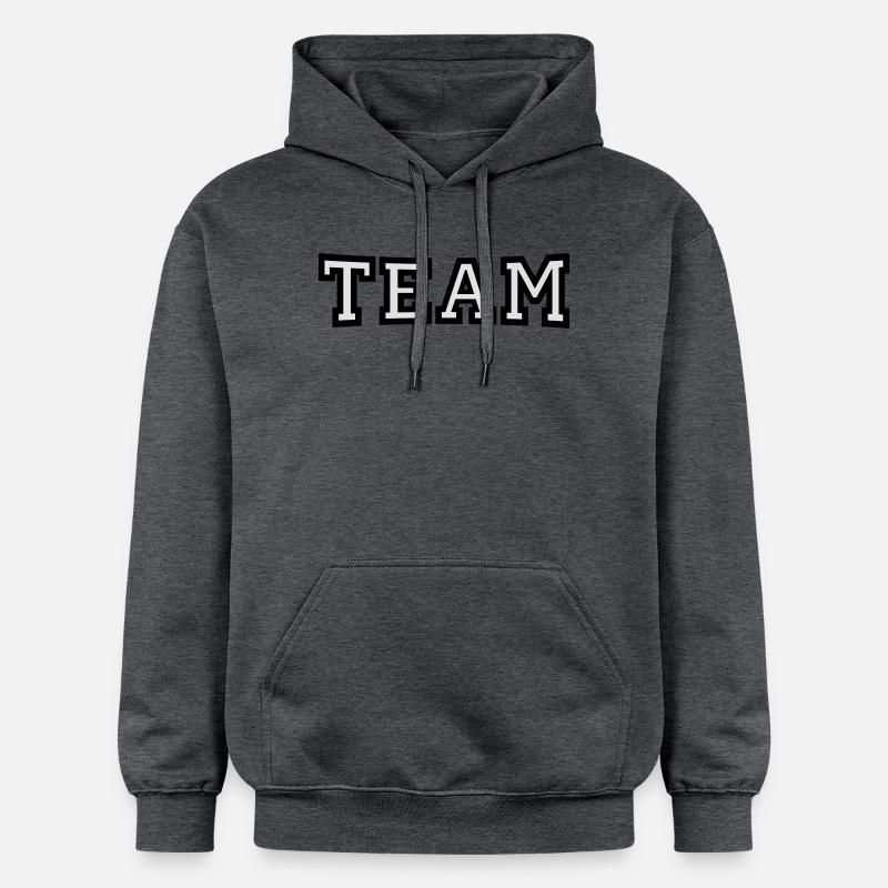 L’équipe - Sweat à capuche Softstyle® Gildan Unisexe - gris foncé chiné