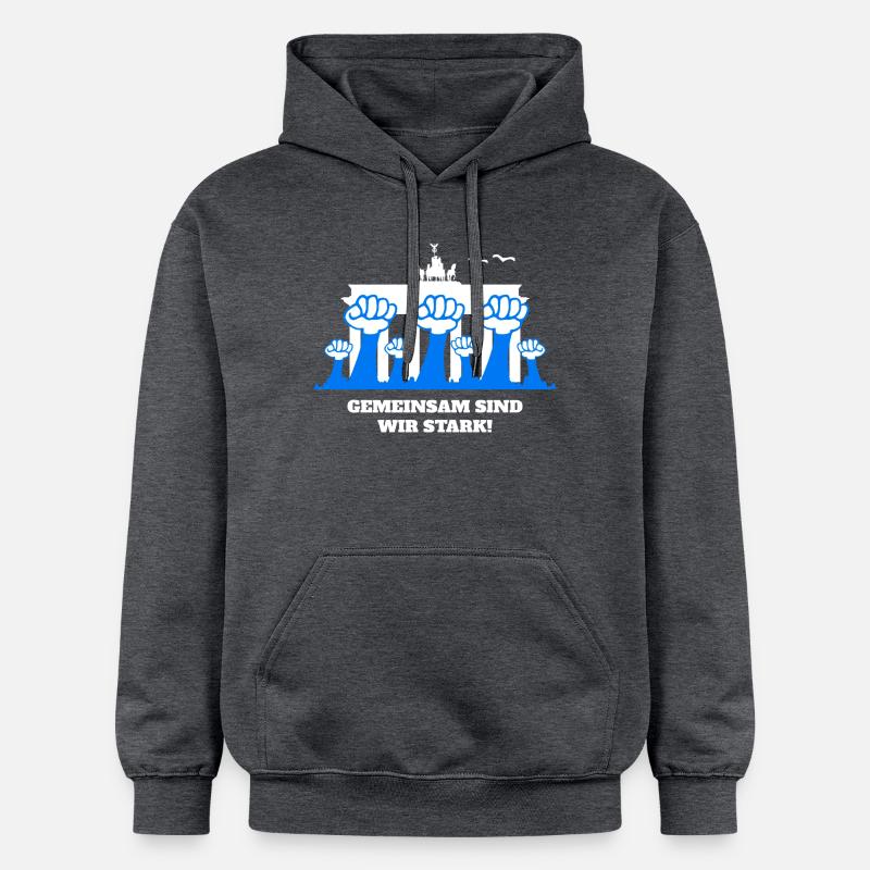 Ensemble, nous sommes forts - Sweat à capuche Softstyle® Gildan Unisexe - gris foncé chiné
