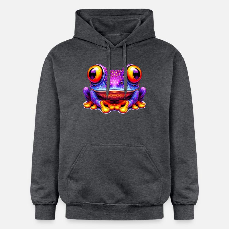 Grenouille - Sweat à capuche Softstyle® Gildan Unisexe - gris foncé chiné