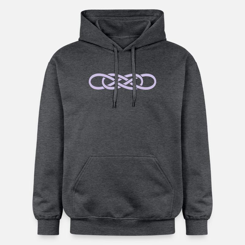 Double symbole de l'infini - Sweat à capuche Softstyle® Gildan Unisexe - gris foncé chiné