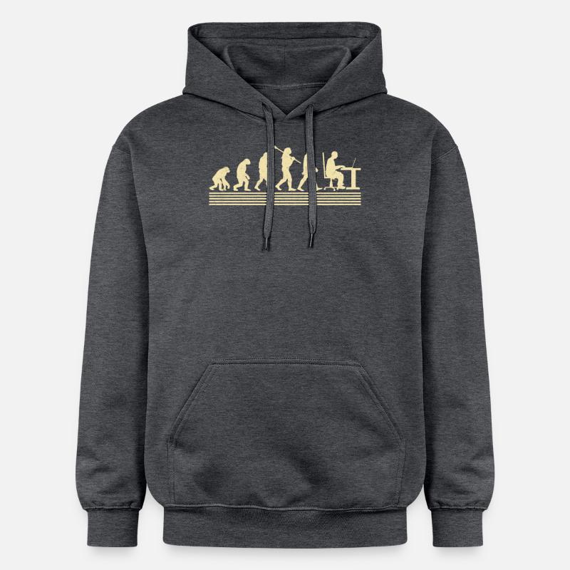 Software-developer-evolution - Gildan Unisex Softstyle® Midweight Hoodie - dark heather grey