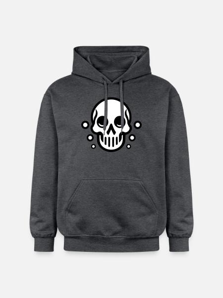 Bubble Skull - Comic Design - Gildan Unisex Softstyle® Midweight Hoodie - dark heather grey