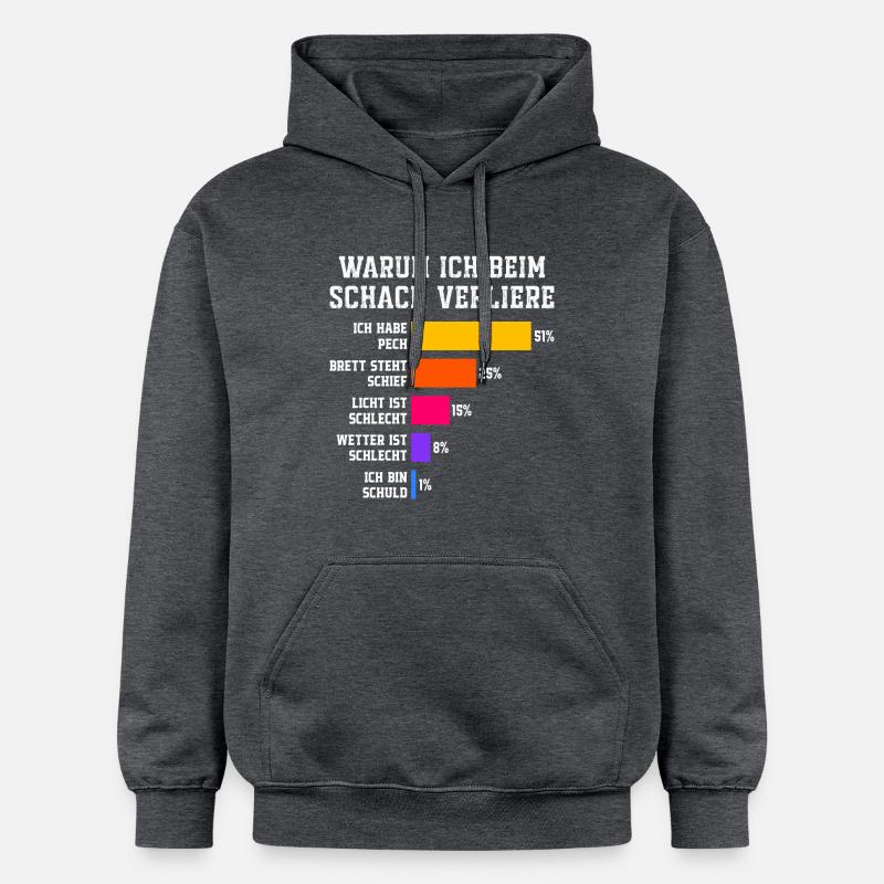Pourquoi je perds au squash Squash - Sweat à capuche Softstyle® Gildan Unisexe - gris foncé chiné