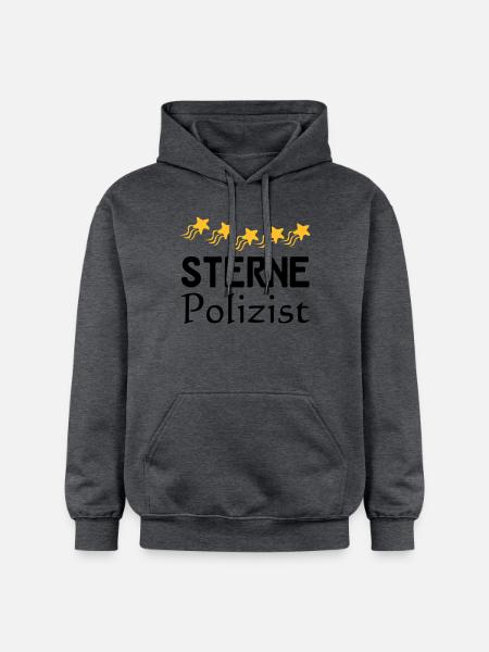 Sterne Polizist Geschenk - Gildan Unisex Softstyle® Midweight Hoodie - Dunkelgrau meliert