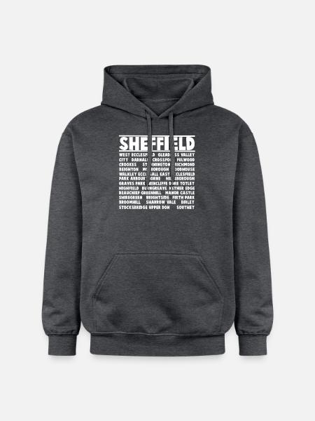 Sheffield City (White) - Gildan Unisex Softstyle® Midweight Hoodie - dark heather grey