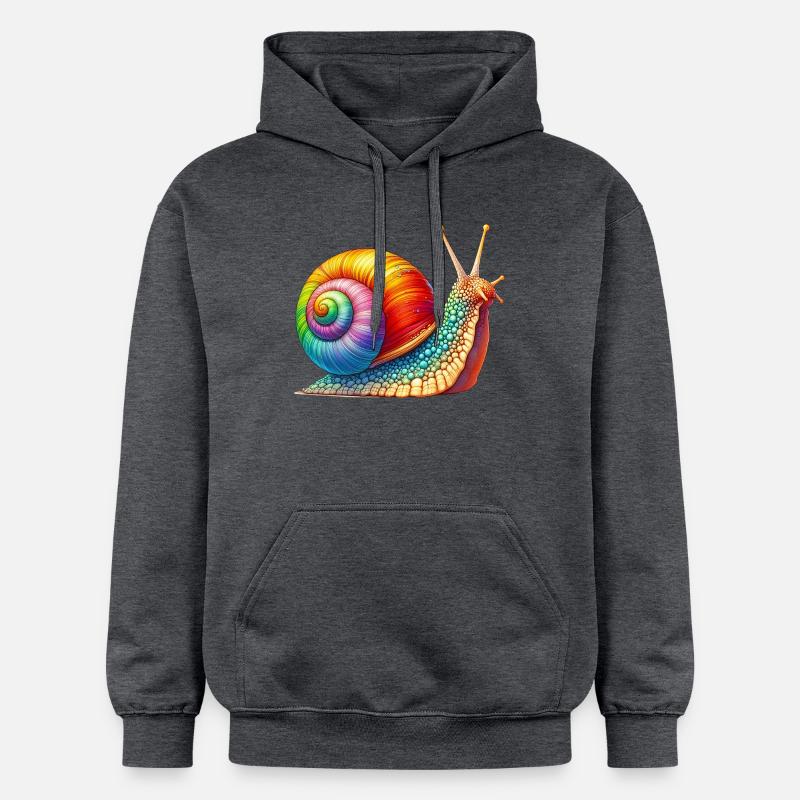 Escargot - Sweat à capuche Softstyle® Gildan Unisexe - gris foncé chiné