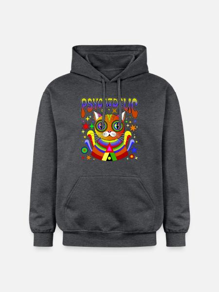 PSYCATDELIC - Gildan Unisex Softstyle® Midweight Hoodie - dark heather grey