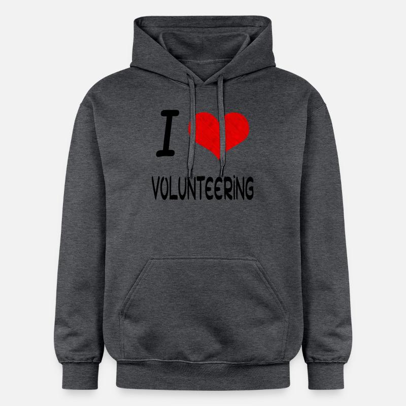 J'aime Hobby Présent bday BÉNÉVOLAT - Sweat à capuche Softstyle® Gildan Unisexe - gris foncé chiné
