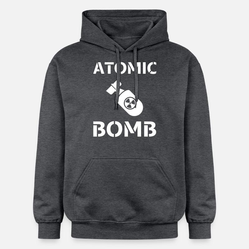 ATOMIC BOMB - bombe atomique ! - Sweat à capuche Softstyle® Gildan Unisexe - gris foncé chiné