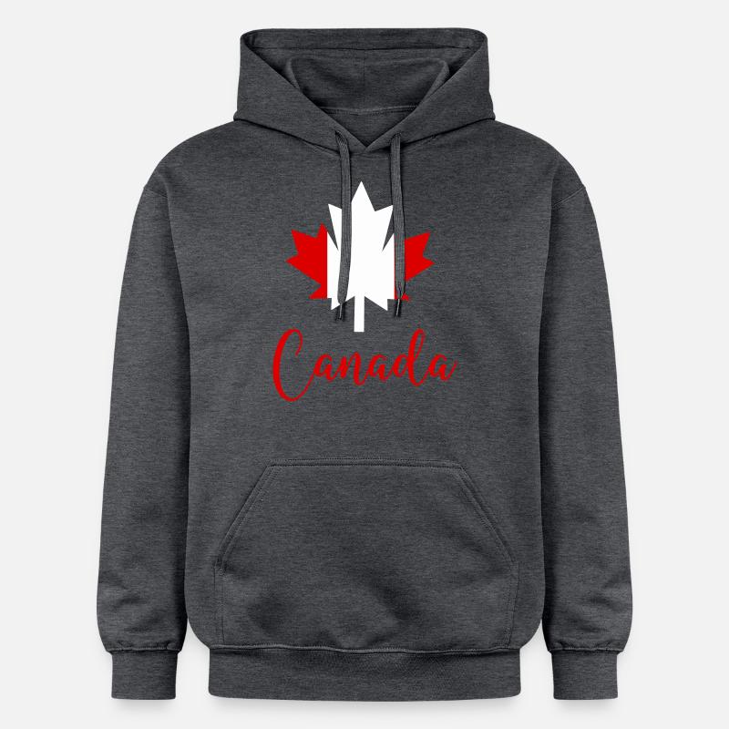 Canada Canada Feuille d’érable - Sweat à capuche Softstyle® Gildan Unisexe - gris foncé chiné