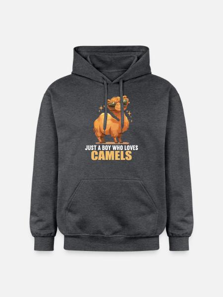 Camel Kamele Kamel - Gildan Unisex Softstyle® Midweight Hoodie - Dunkelgrau meliert