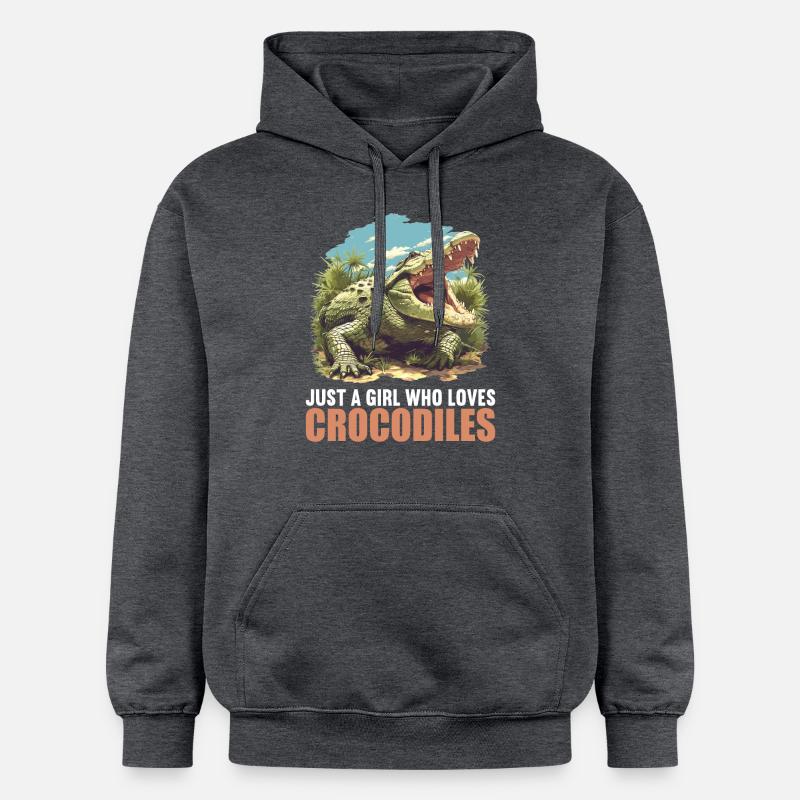Crocodiles Crocodile - Sweat à capuche Softstyle® Gildan Unisexe - gris foncé chiné