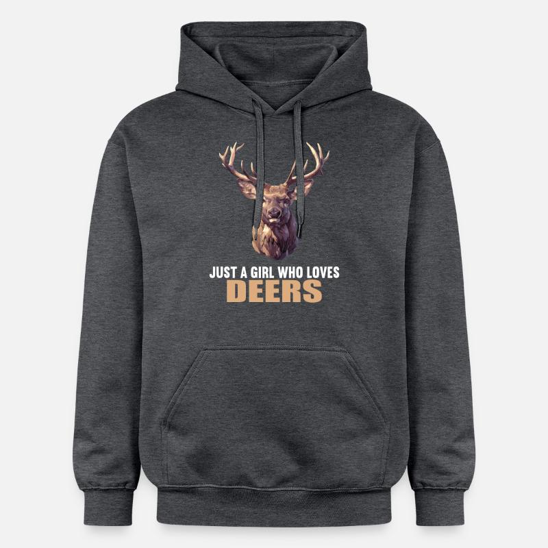 Cerf Cerf - Sweat à capuche Softstyle® Gildan Unisexe - gris foncé chiné