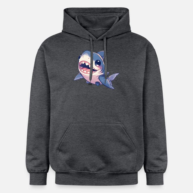 Requins Requin - Sweat à capuche Softstyle® Gildan Unisexe - gris foncé chiné
